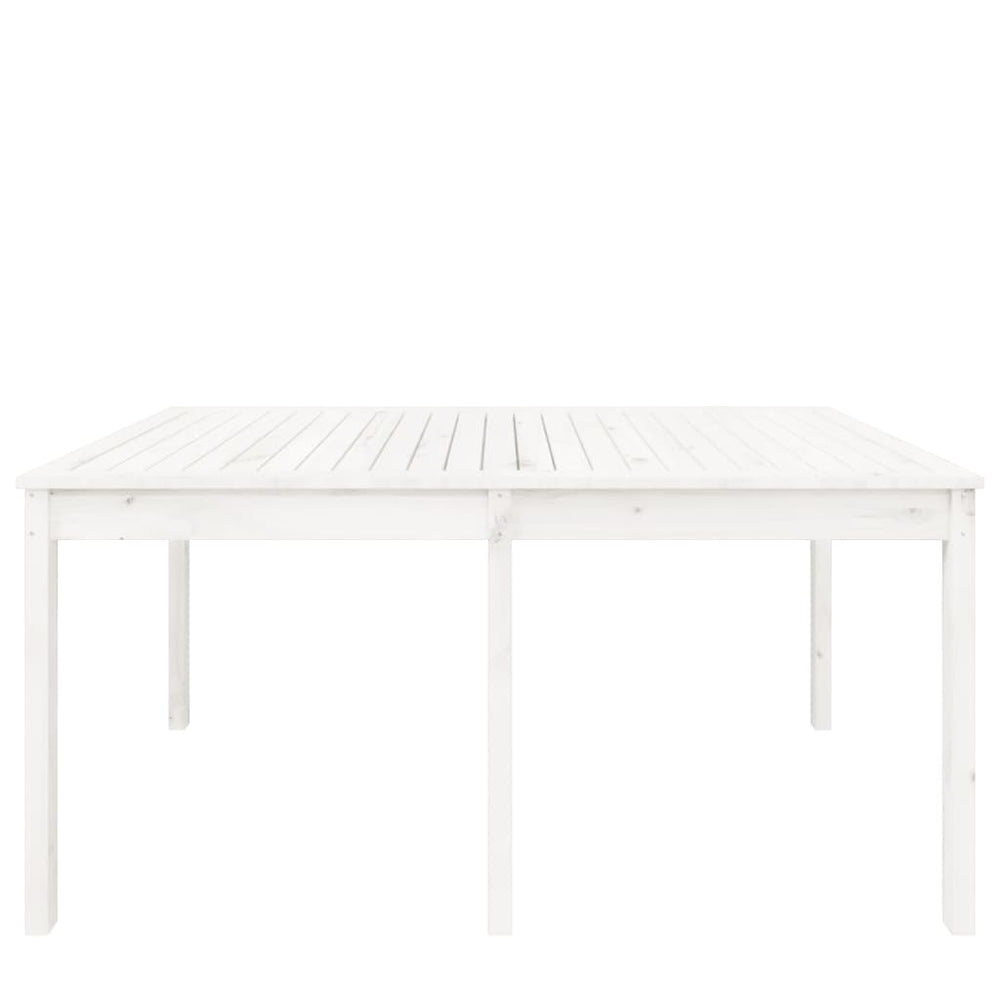 Tuintafel 159,5x82,5x76 cm massief grenenhout wit MeubelReus