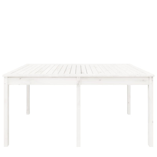 Tuintafel 159,5x82,5x76 cm massief grenenhout wit MeubelReus