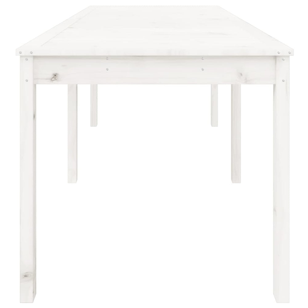 Tuintafel 159,5x82,5x76 cm massief grenenhout wit MeubelReus
