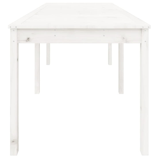 Tuintafel 159,5x82,5x76 cm massief grenenhout wit MeubelReus