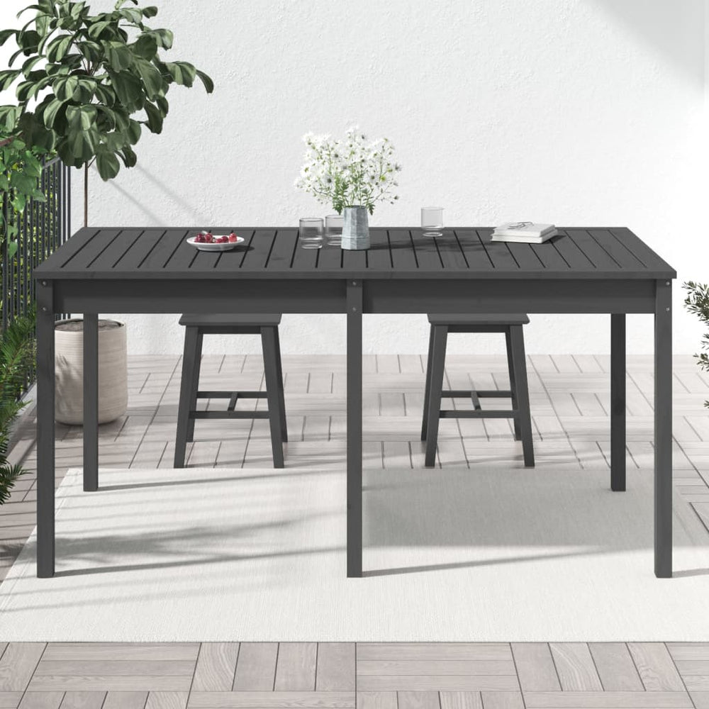 Tuintafel 159,5x82,5x76 cm massief grenenhout grijs MeubelReus