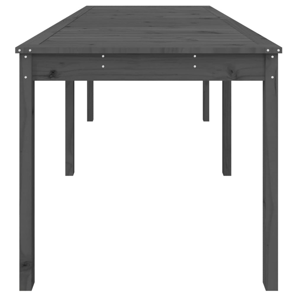 Tuintafel 159,5x82,5x76 cm massief grenenhout grijs MeubelReus