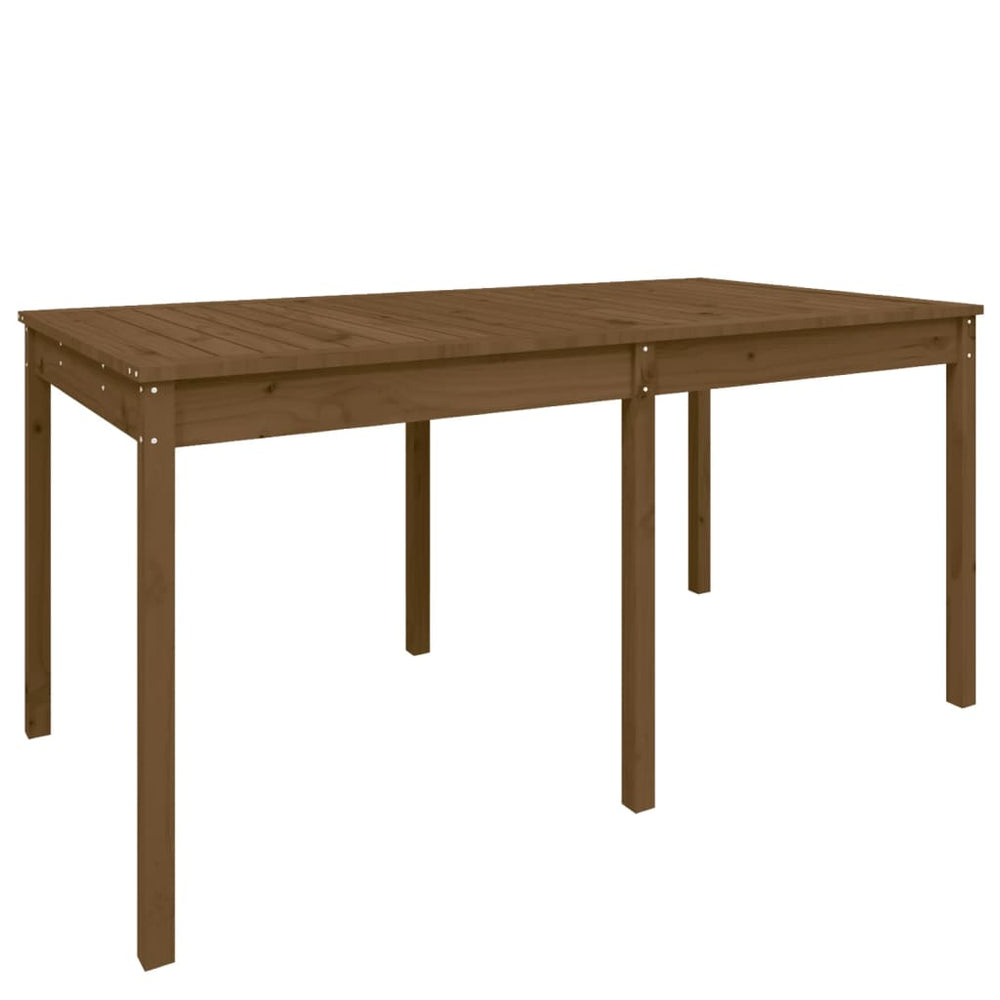 Tuintafel 159,5x82,5x76 cm massief grenenhout honingbruin MeubelReus