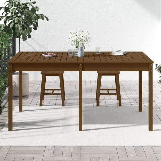 Tuintafel 159,5x82,5x76 cm massief grenenhout honingbruin MeubelReus