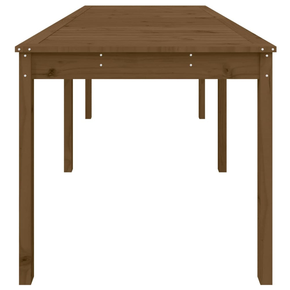 Tuintafel 159,5x82,5x76 cm massief grenenhout honingbruin MeubelReus