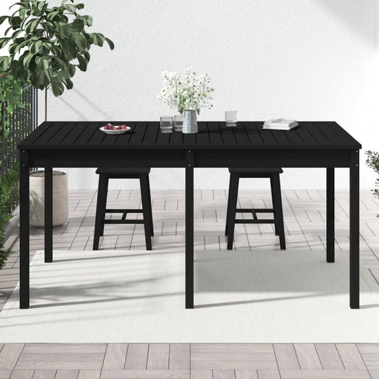 Tuintafel 159,5x82,5x76 cm massief grenenhout zwart MeubelReus
