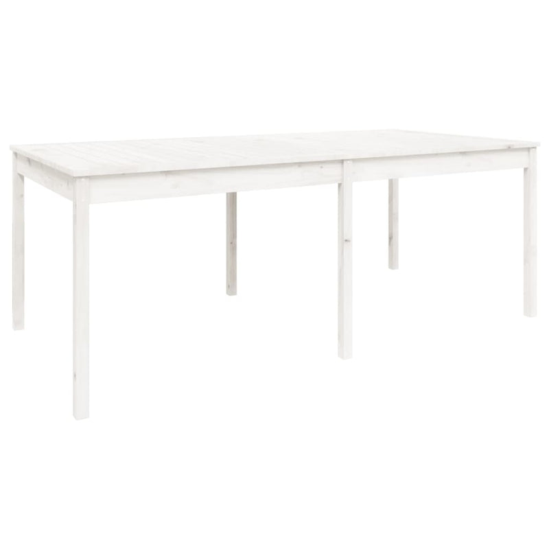 Tuintafel 203,5x100x76 cm massief grenenhout wit MeubelReus