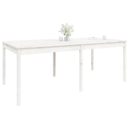 Tuintafel 203,5x100x76 cm massief grenenhout wit MeubelReus
