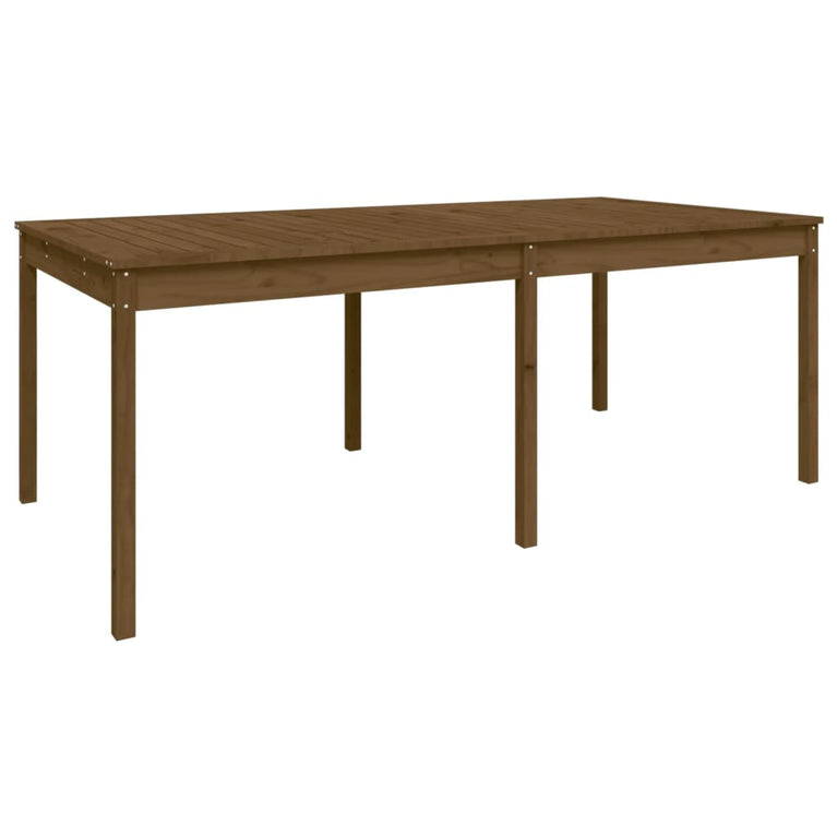 Tuintafel 203,5x100x76 cm massief grenenhout honingbruin MeubelReus