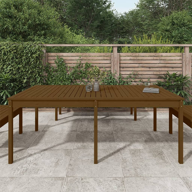 Tuintafel 203,5x100x76 cm massief grenenhout honingbruin MeubelReus