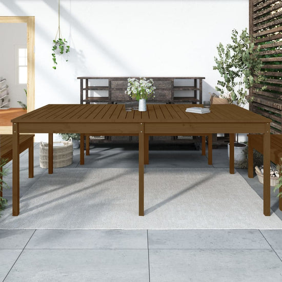 Tuintafel 203,5x100x76 cm massief grenenhout honingbruin MeubelReus