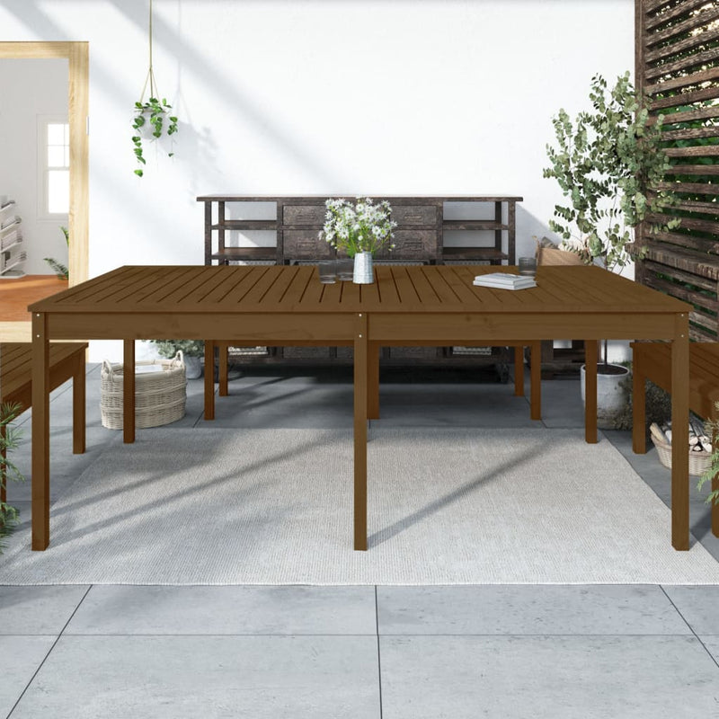 Tuintafel 203,5x100x76 cm massief grenenhout honingbruin MeubelReus