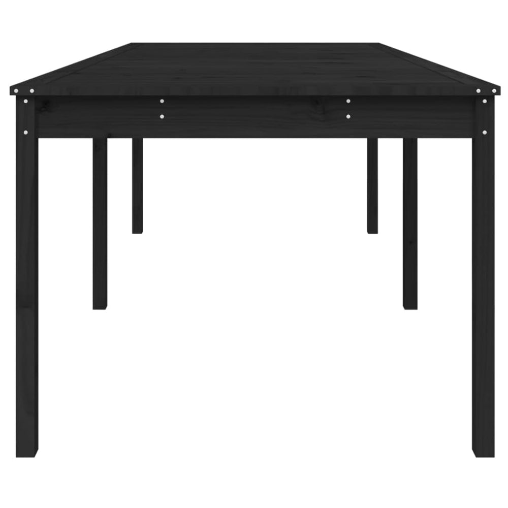 Tuintafel 203,5x100x76 cm massief grenenhout zwart MeubelReus