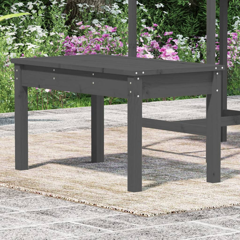 Tuinbank 80x44x45 cm massief grenenhout grijs MeubelReus