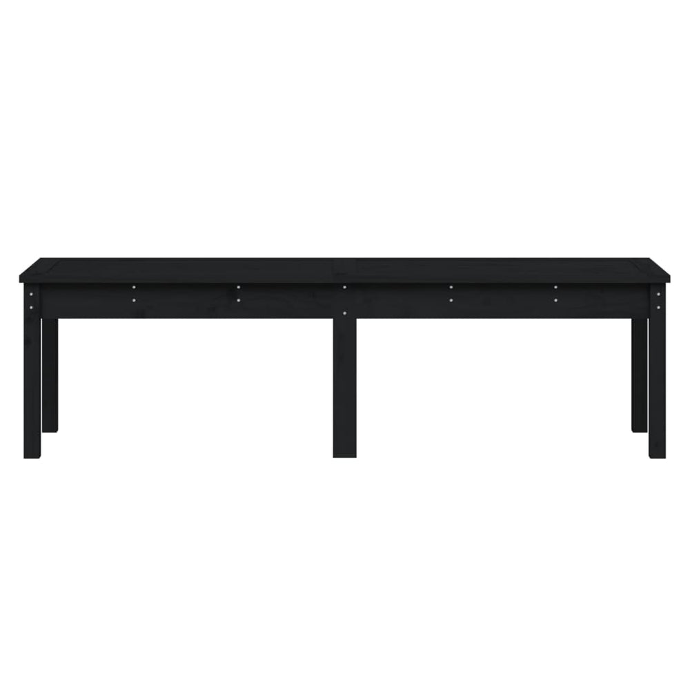 Tuinbank 2-zits 159,5x44x45 cm massief grenenhout zwart MeubelReus