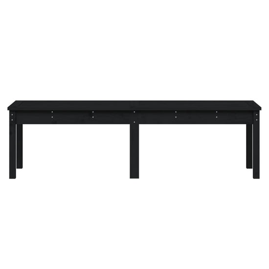 Tuinbank 2-zits 159,5x44x45 cm massief grenenhout zwart MeubelReus