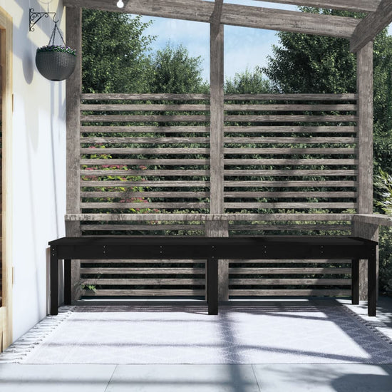 Tuinbank 2-zits 203,5x44x45 cm massief grenenhout zwart MeubelReus