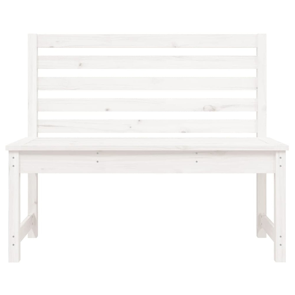 Tuinbank 109 cm massief grenenhout wit MeubelReus