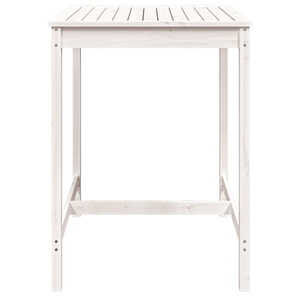 Tuintafel 82,5x82,5x110 cm massief grenenhout wit MeubelReus