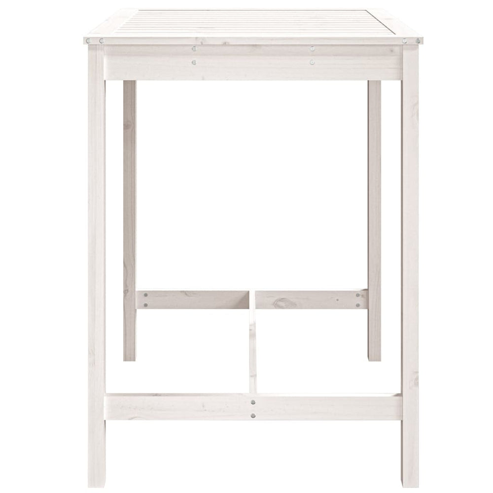 Tuintafel 82,5x82,5x110 cm massief grenenhout wit MeubelReus