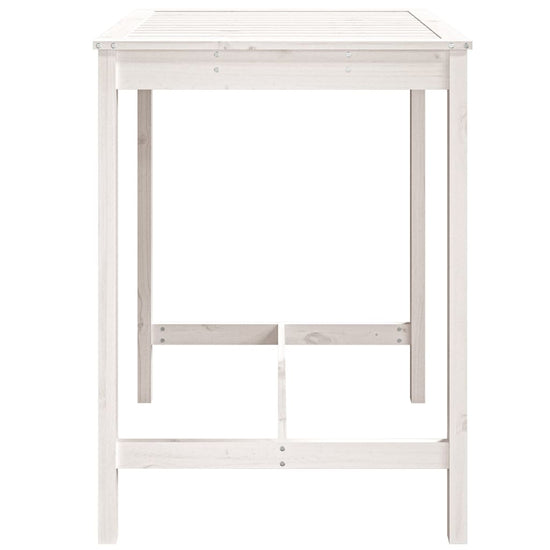 Tuintafel 82,5x82,5x110 cm massief grenenhout wit MeubelReus