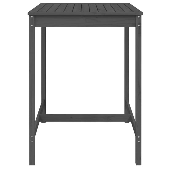 Tuintafel 82,5x82,5x110 cm massief grenenhout grijs MeubelReus