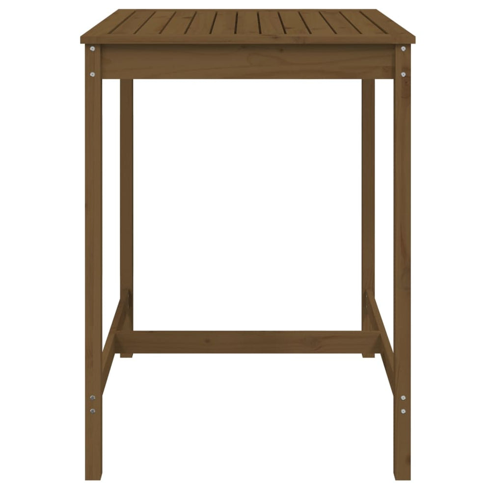 Tuintafel 82,5x82,5x110 cm massief grenenhout honingbruin MeubelReus