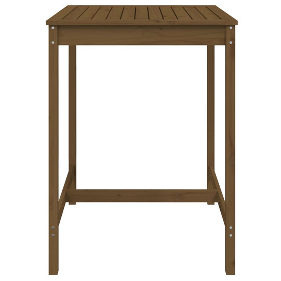 Tuintafel 82,5x82,5x110 cm massief grenenhout honingbruin MeubelReus