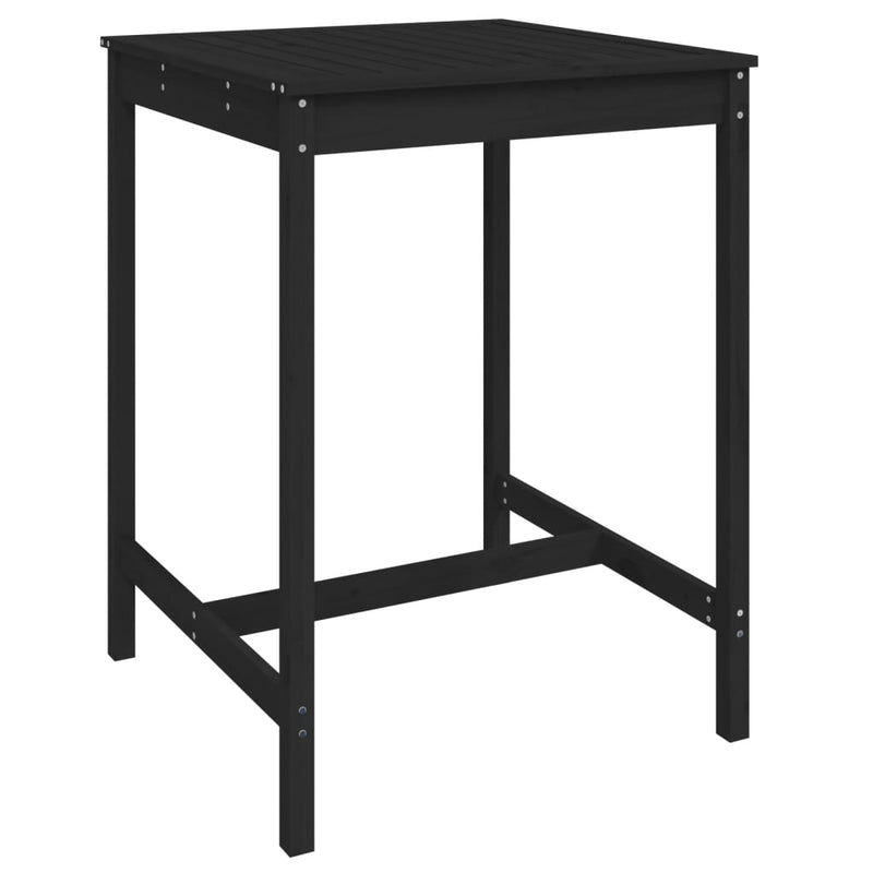 Tuintafel 82,5x82,5x110 cm massief grenenhout zwart MeubelReus