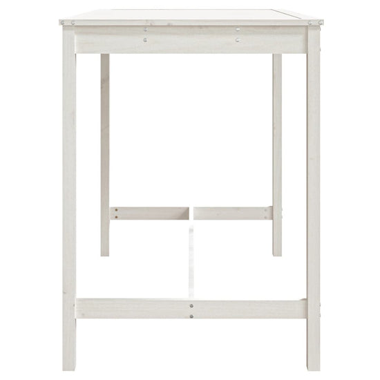 Tuintafel 121x82,5x110 cm massief grenenhout wit MeubelReus