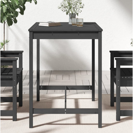 Tuintafel 121x82,5x110 cm massief grenenhout grijs MeubelReus