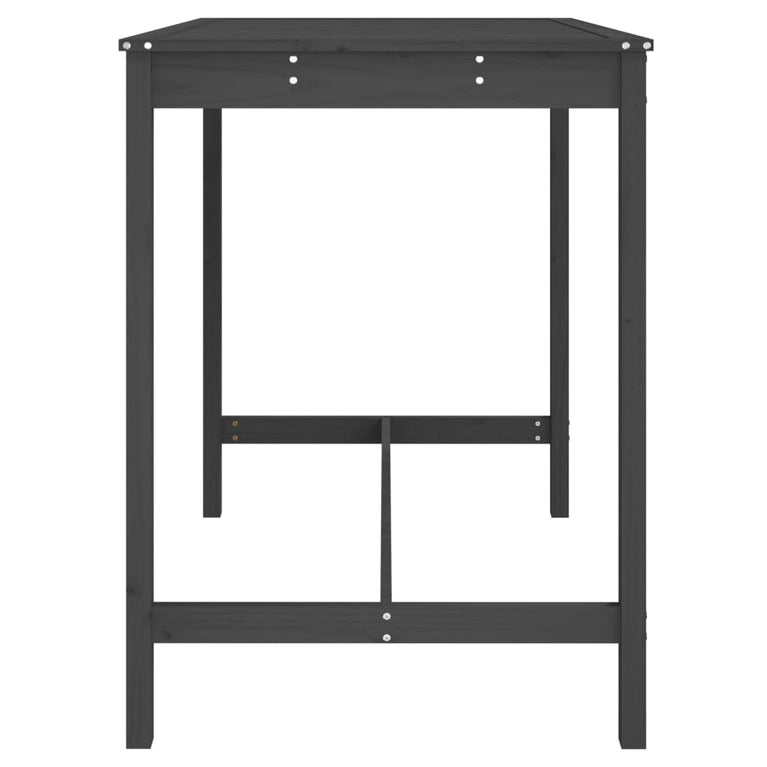 Tuintafel 121x82,5x110 cm massief grenenhout grijs MeubelReus