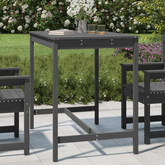 Tuintafel 121x82,5x110 cm massief grenenhout grijs MeubelReus