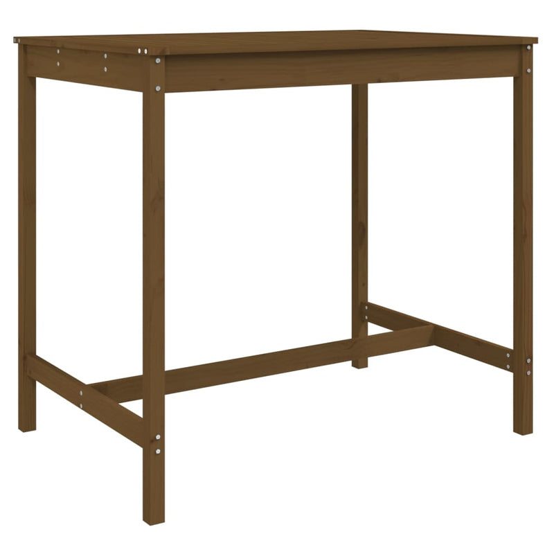 Tuintafel 121x82,5x110 cm massief grenenhout honingbruin MeubelReus