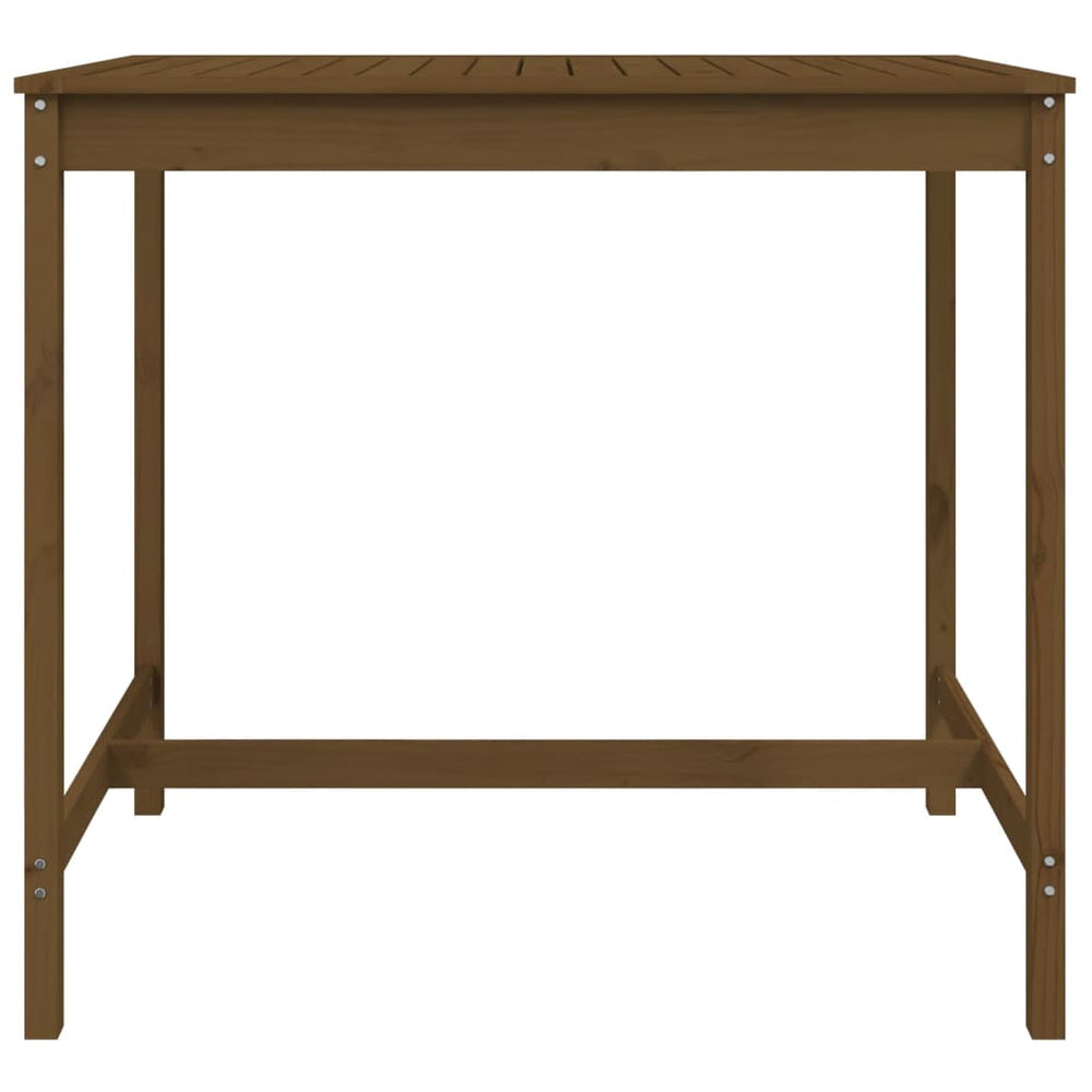 Tuintafel 121x82,5x110 cm massief grenenhout honingbruin MeubelReus