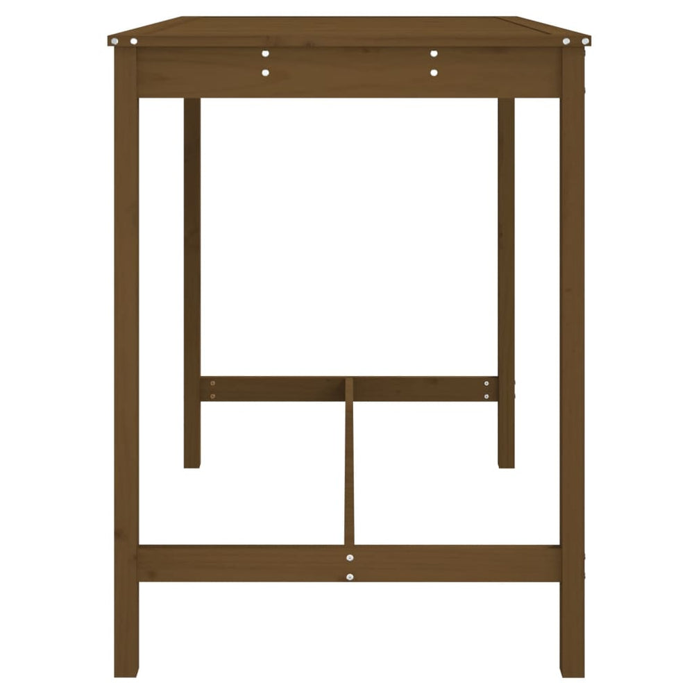 Tuintafel 121x82,5x110 cm massief grenenhout honingbruin MeubelReus