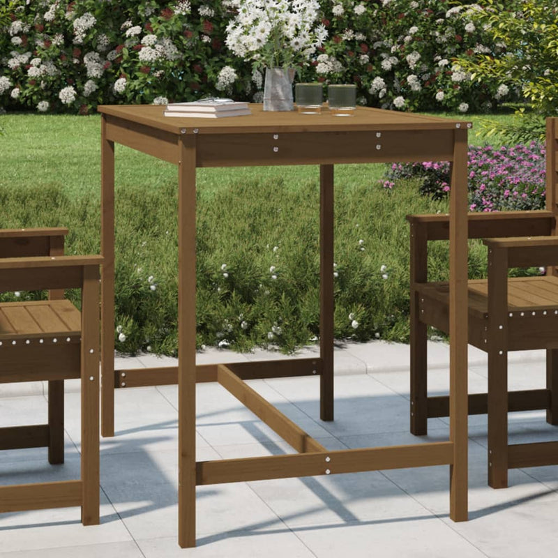 Tuintafel 121x82,5x110 cm massief grenenhout honingbruin MeubelReus