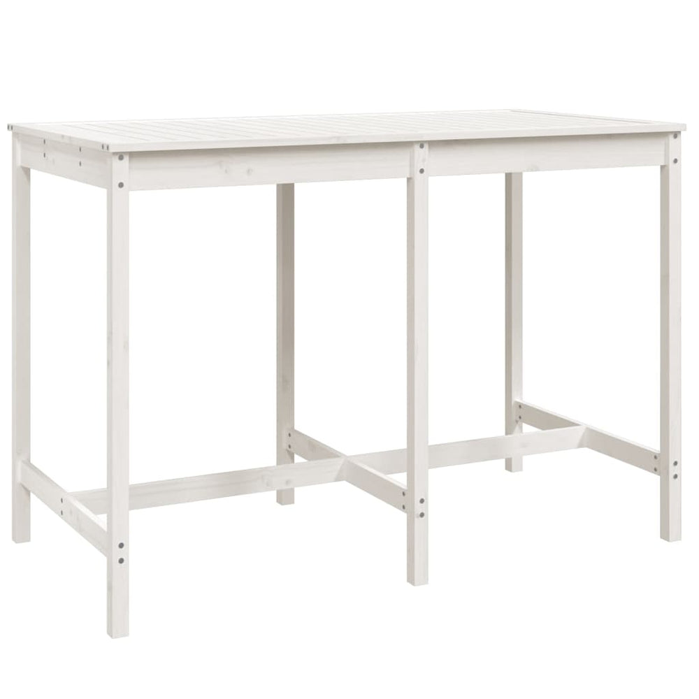 Tuintafel 159,5x82,5x110 cm massief grenenhout wit MeubelReus