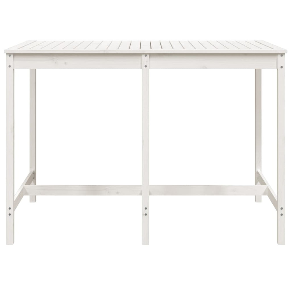 Tuintafel 159,5x82,5x110 cm massief grenenhout wit MeubelReus
