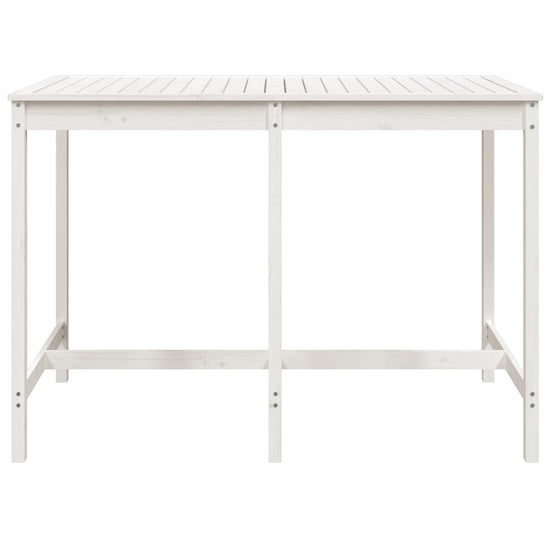 Tuintafel 159,5x82,5x110 cm massief grenenhout wit MeubelReus