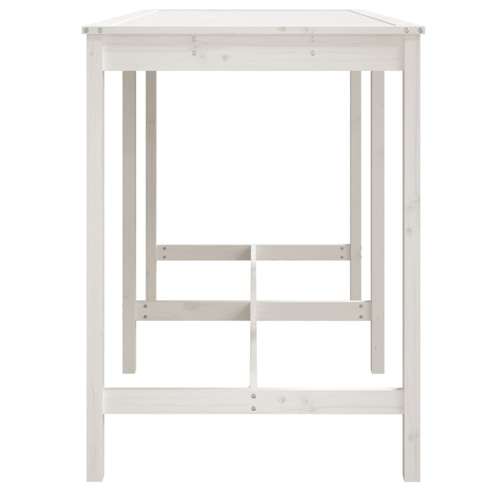 Tuintafel 159,5x82,5x110 cm massief grenenhout wit MeubelReus