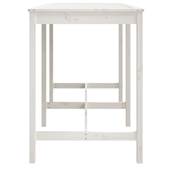Tuintafel 159,5x82,5x110 cm massief grenenhout wit MeubelReus