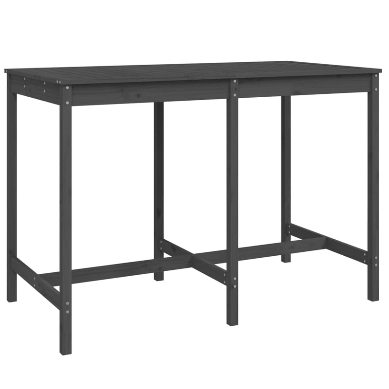 Tuintafel 159,5x82,5x110 cm massief grenenhout grijs MeubelReus