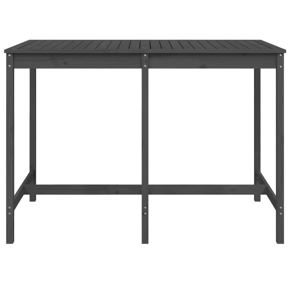 Tuintafel 159,5x82,5x110 cm massief grenenhout grijs MeubelReus
