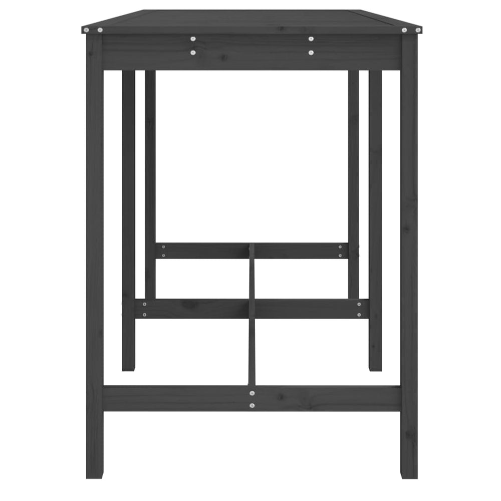 Tuintafel 159,5x82,5x110 cm massief grenenhout grijs MeubelReus