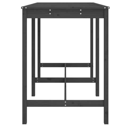 Tuintafel 159,5x82,5x110 cm massief grenenhout grijs MeubelReus