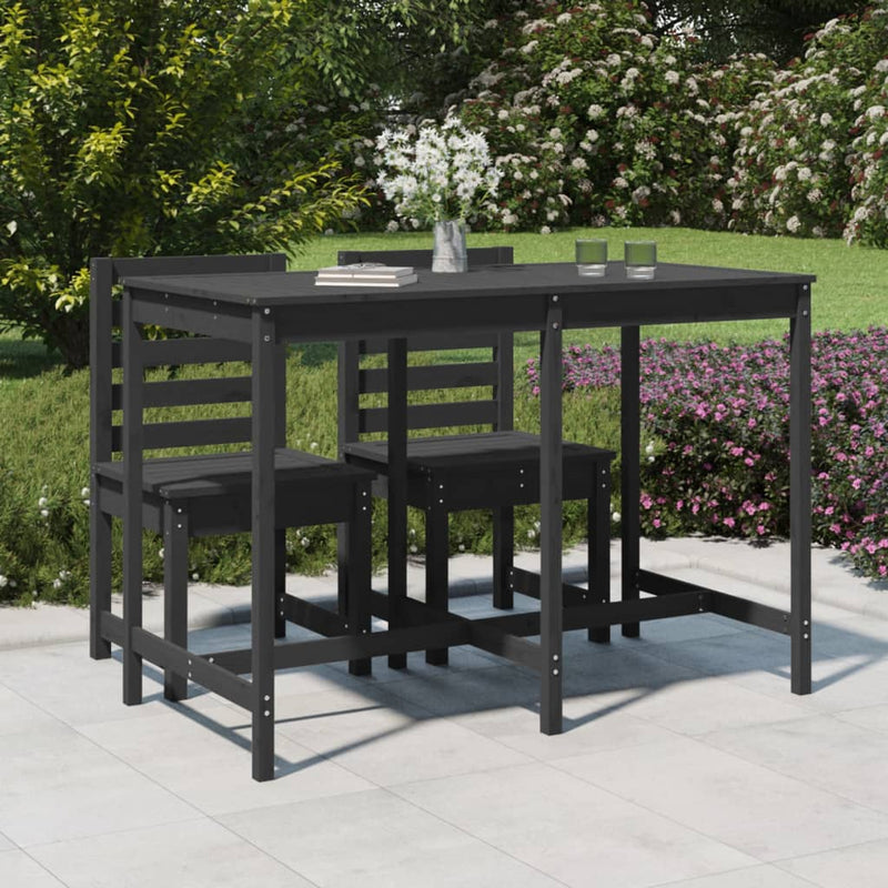 Tuintafel 159,5x82,5x110 cm massief grenenhout grijs MeubelReus