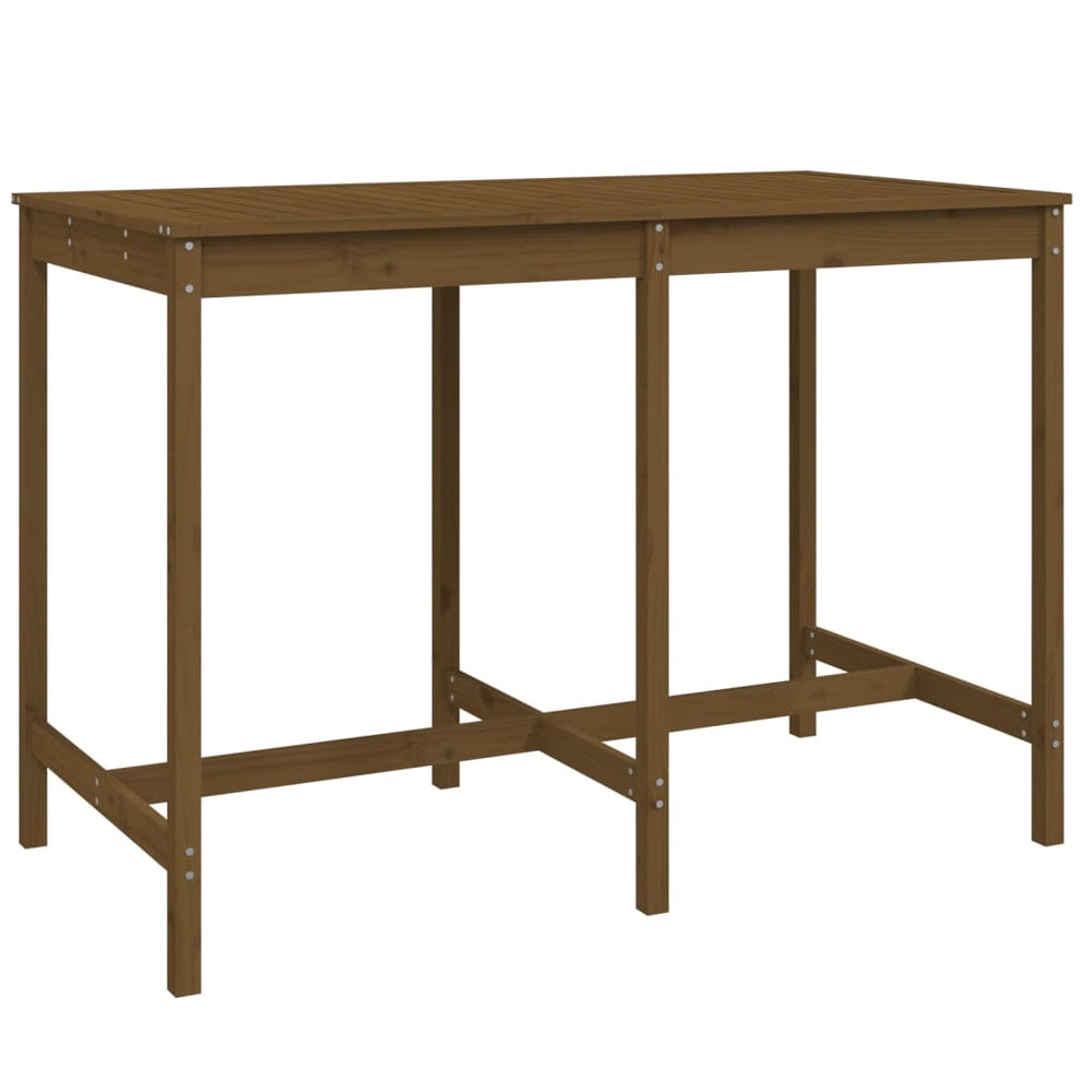 Tuintafel 159,5x82,5x110 cm massief grenenhout honingbruin MeubelReus