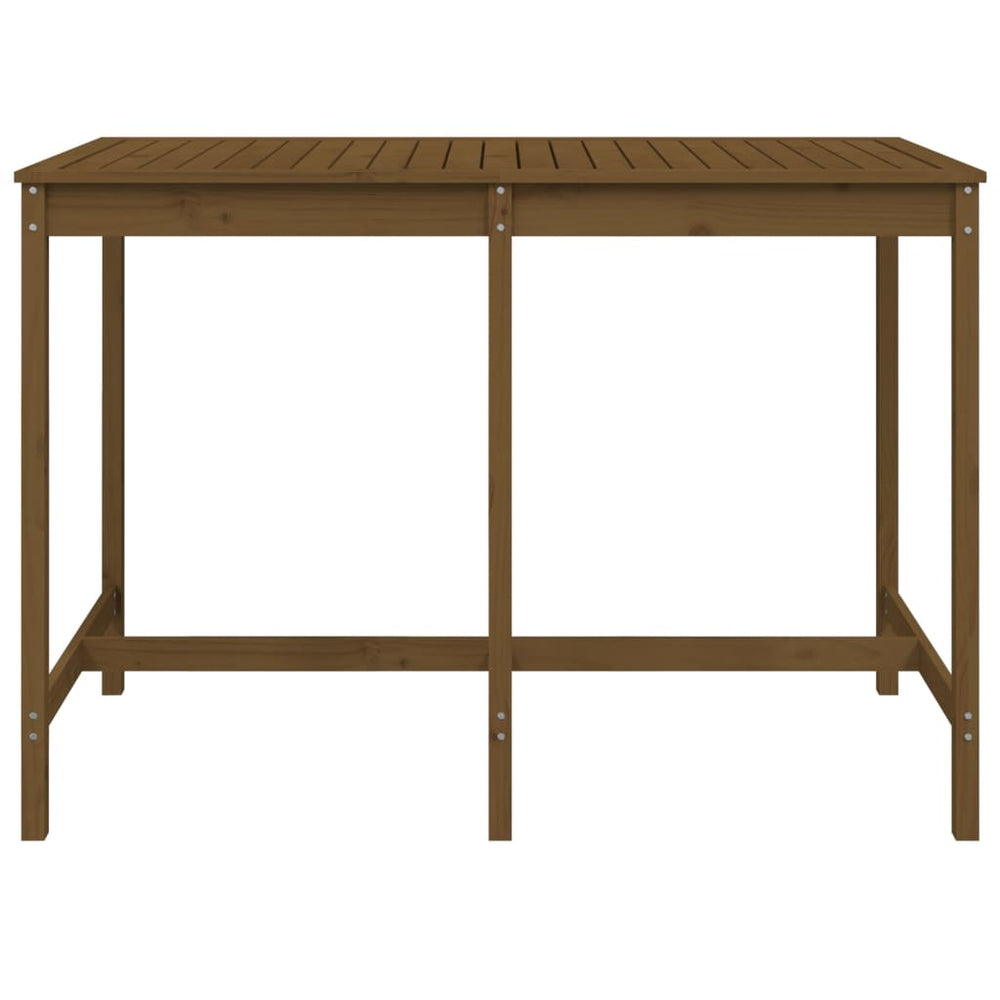 Tuintafel 159,5x82,5x110 cm massief grenenhout honingbruin MeubelReus