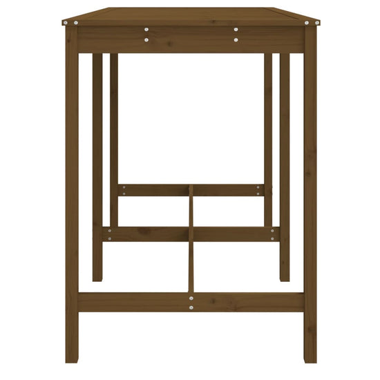 Tuintafel 159,5x82,5x110 cm massief grenenhout honingbruin MeubelReus